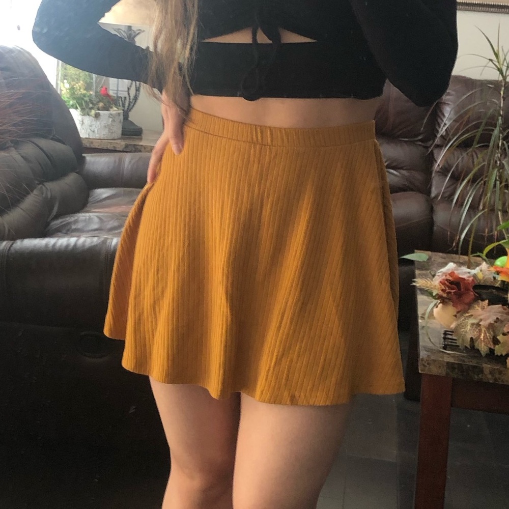 Forever 21 Mustard Mini Skirt